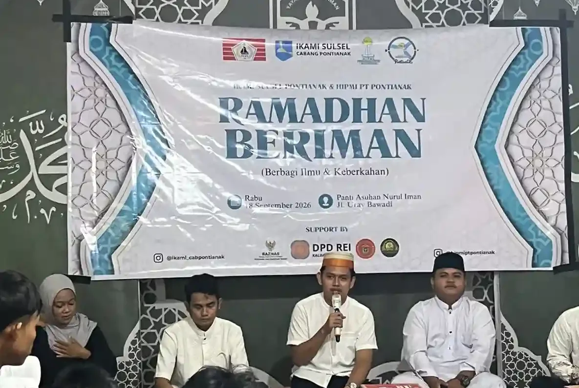 Kegiatan IKAMI Sulsel & HIPMI PT Pontianak Gelar Ramadhan Beriman di Panti Asuhan Nurul Iman Pontianak
