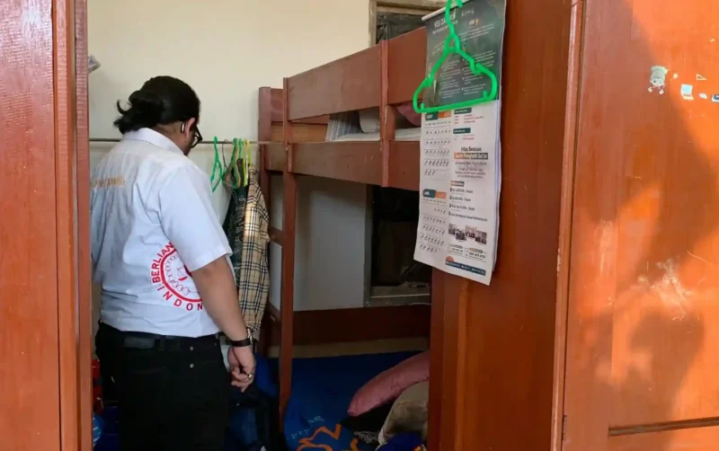 Suasana investigasi Tim Hukum KAHMI Kalbar di Pesantren Labbaik Kubu Raya kasus Irfan Zaki Azizi